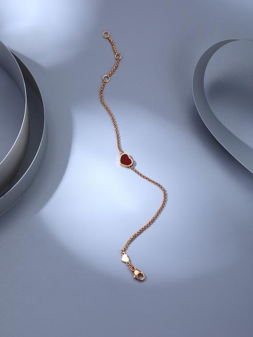 肖邦 Happy Heart系列爱心红玉髓mini手链（XTY） 商品图4