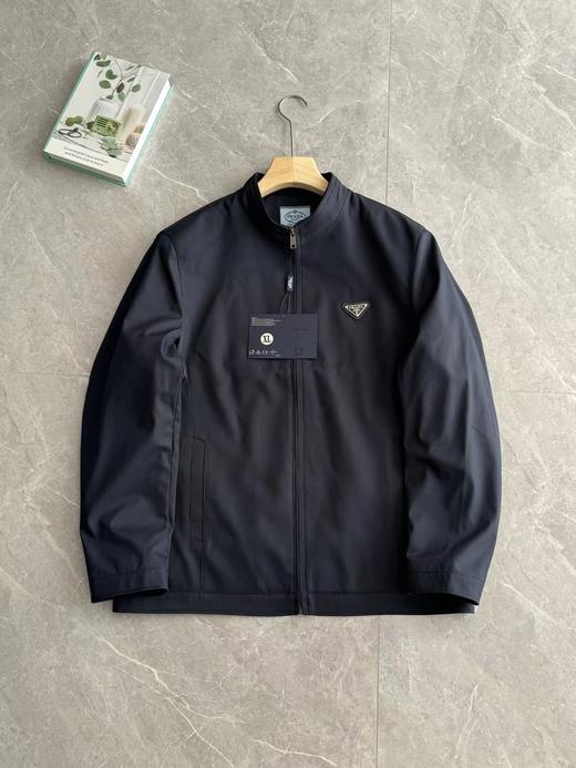 F031208新款男士商务行政休闲利落剪裁立领拉链夹克外套 商品图1