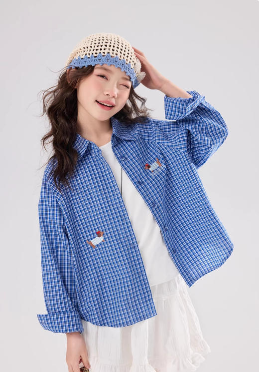 春款首发❗️【吉米故事 春日新款衬衫&马甲系列】来喽！直击心灵的慵懒感👀一眼沦陷🔍 🍂洋气的针织卡通马甲设计满满，增加亮点🥰搭配纯色常规衬衫上身时尚又有型👍 商品图5