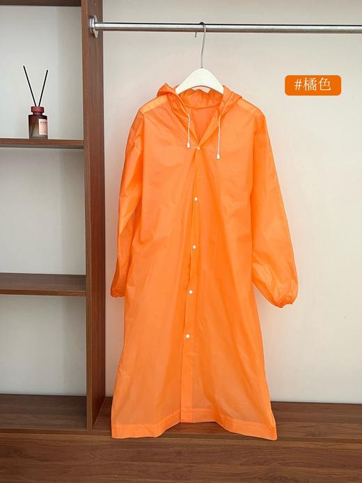 🌈【点点橙圆EVA雨衣】，全身防护的款式！☺️便携式可重复使用，多巴胺糖果色系，均码男女通用‼️ 袖口都做了螺纹收口设计，🌟穿着非常服帖，不用担心刮风下雨会灌进去雨水 商品图2