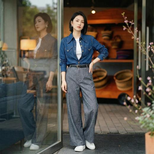 CL设计感三角包侧开叉衬衣 商品图5