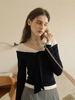 设计师款优雅芭蕾蝴蝶结假两件上衣 商品缩略图1