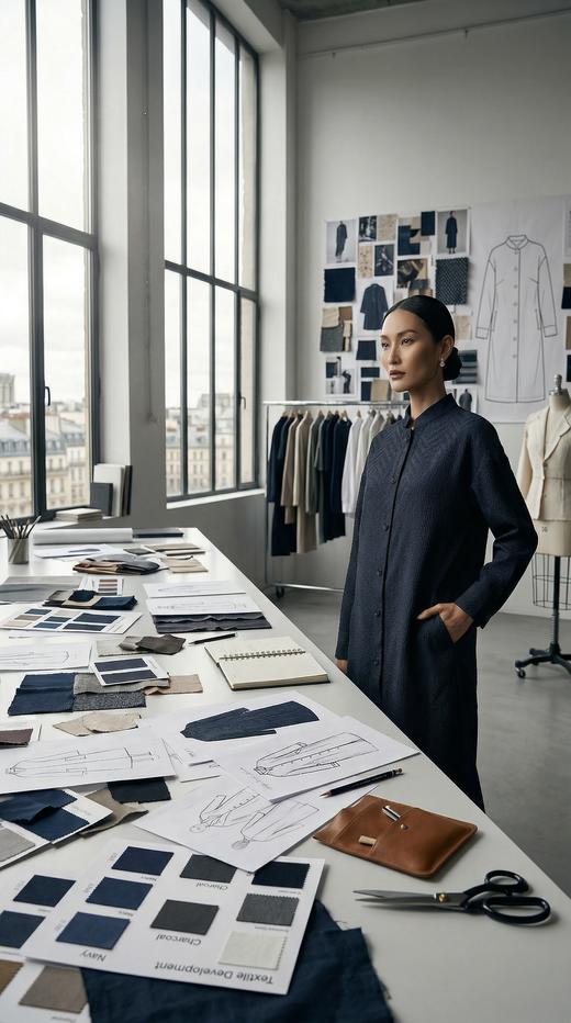 立领抽褶宽松风衣 商品图1