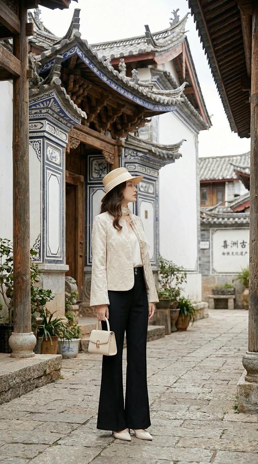 圆领花扣吊坠轻国风外套 商品图0