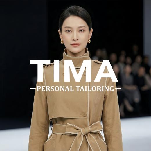 立领撞色后背弧形搭片单层风衣 商品图0