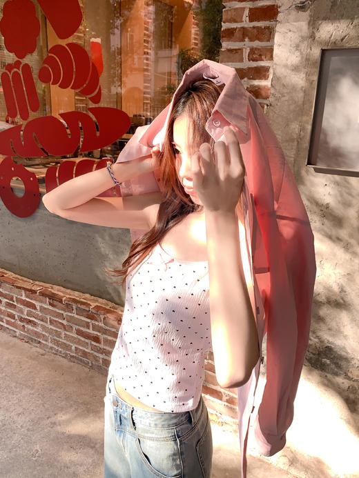 <曾小咸推荐>3.14现货秒杀 ！微信超特价！韩系长袖衬衫 日常159.99 立减80 秒杀79.99！！波点吊带背心 秒杀 29.99！！ 商品图10