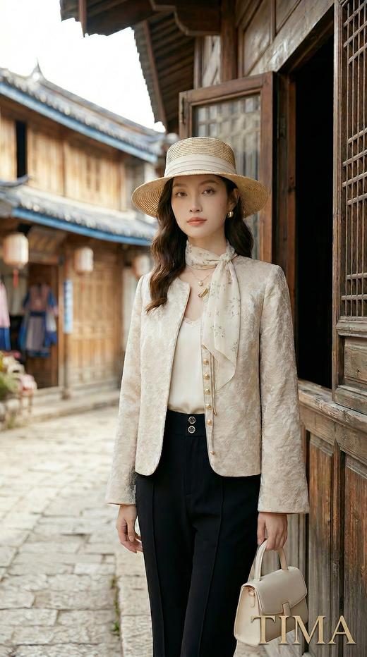 圆领花扣吊坠轻国风外套 商品图6