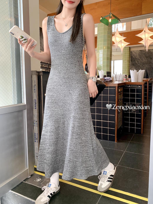 <曾小咸推荐>3.14现货秒杀 ！微信超特价！韩系u领针织背心连衣裙 日常159.99 立减80 秒杀79.99！！ 商品图10