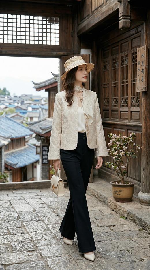 圆领花扣吊坠轻国风外套 商品图7