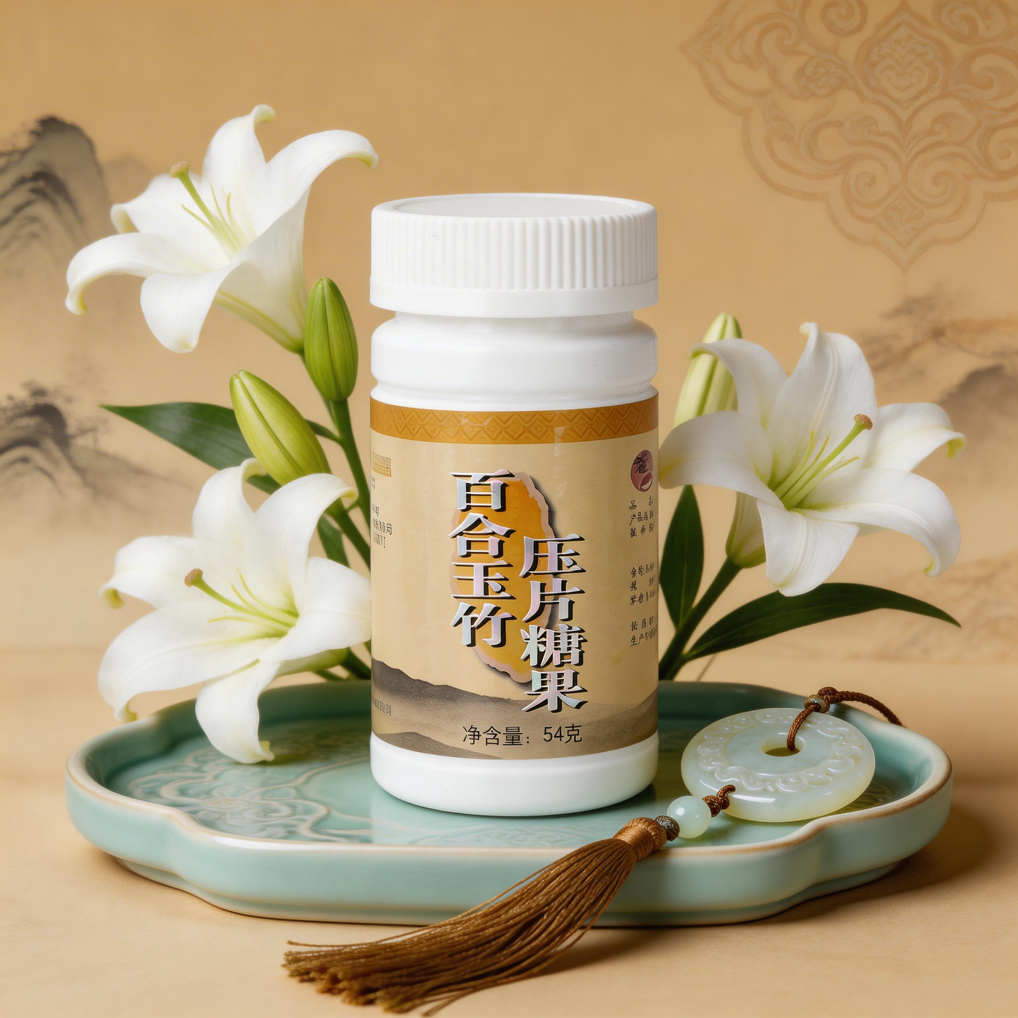 百合玉竹 呼吸畅 鼻子通 痘痘少 靓白肌 每瓶90粒