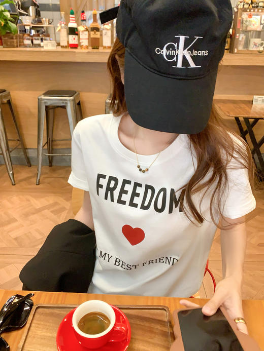 <曾小咸推荐>3.14现货秒杀 ！微信超特价！韩系爱心印花短袖 日常119.99 立减60 秒杀59.99！！ 商品图7