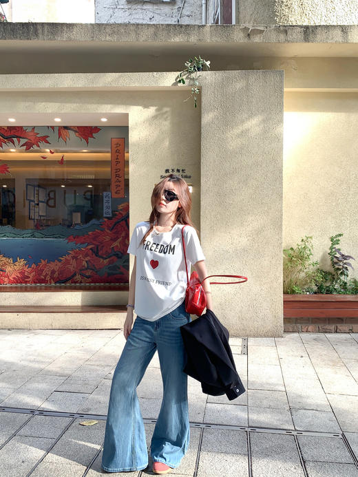 <曾小咸推荐>3.14现货秒杀 ！微信超特价！韩系爱心印花短袖 日常119.99 立减60 秒杀59.99！！ 商品图5