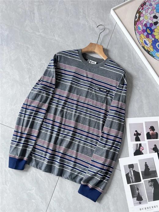 MIU家情侣新款条纹长袖 商品图3