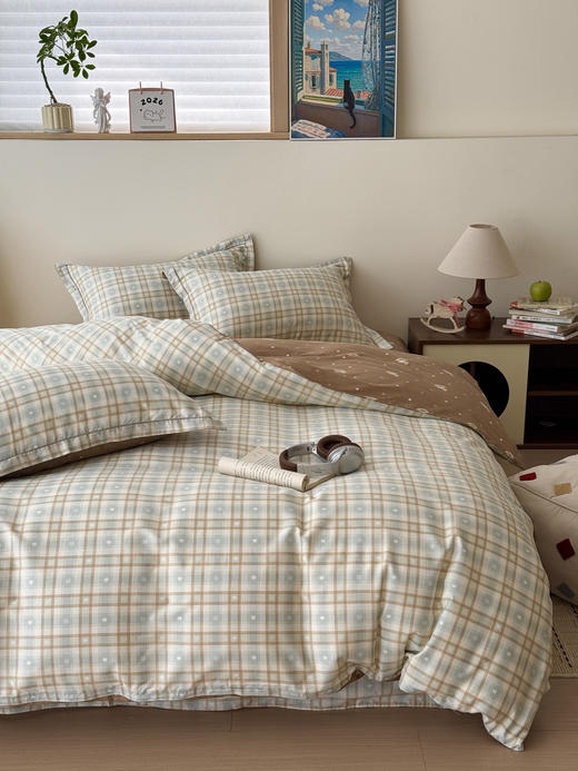 四季可用~福利款全棉印花四件套 田园/卡通/简约多种风格 亲肤舒适透气  耐水洗不起球 商品图0