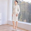 IWY/白色小香风西装套装女春季钉珠花边圆领职业裙装轻奢高级感25CS812 商品缩略图1