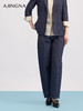 【商场同款】阿菁娜春季新款棉汉麻混纺弯刀裤耐磨挺括吸湿不闷自然褶皱松弛感A30Q110006 商品缩略图2