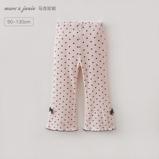 马克珍妮元气波点女童柔弹喇叭裤2026年夏装新款560963 商品图0