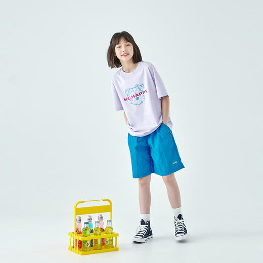 棵初26年夏季新款中大女童小狗印花凉感T恤7A抗菌UPF50+防晒短袖 商品图3