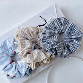 日系复古格纹包边大肠发圈-纪念日百货门店同款169647985