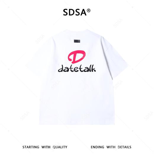 SDSA男装2026新款高贵轻奢韩版简约刺绣字母圆领短袖T恤百搭宽松 商品图5
