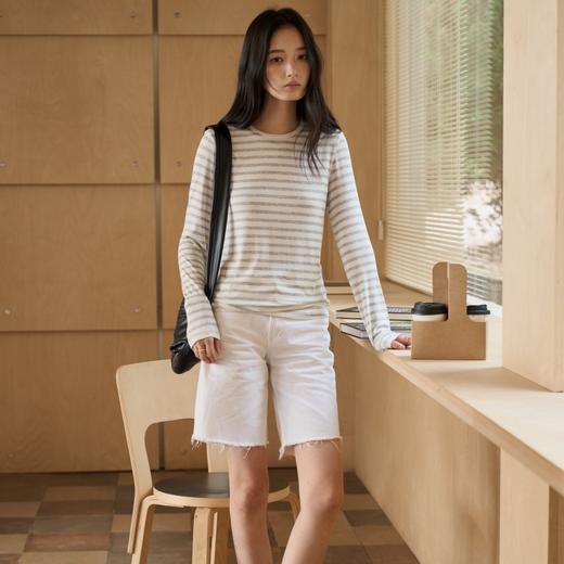 老米优品🎈一件会“呼吸”的天丝长袖，轻薄软糯，好品质基础款！《 蚕丝羊毛圆领T》美利奴羊毛+兰精天丝+桑蚕丝 韩系针缝工艺 温润细腻 超有质感！ 商品图0