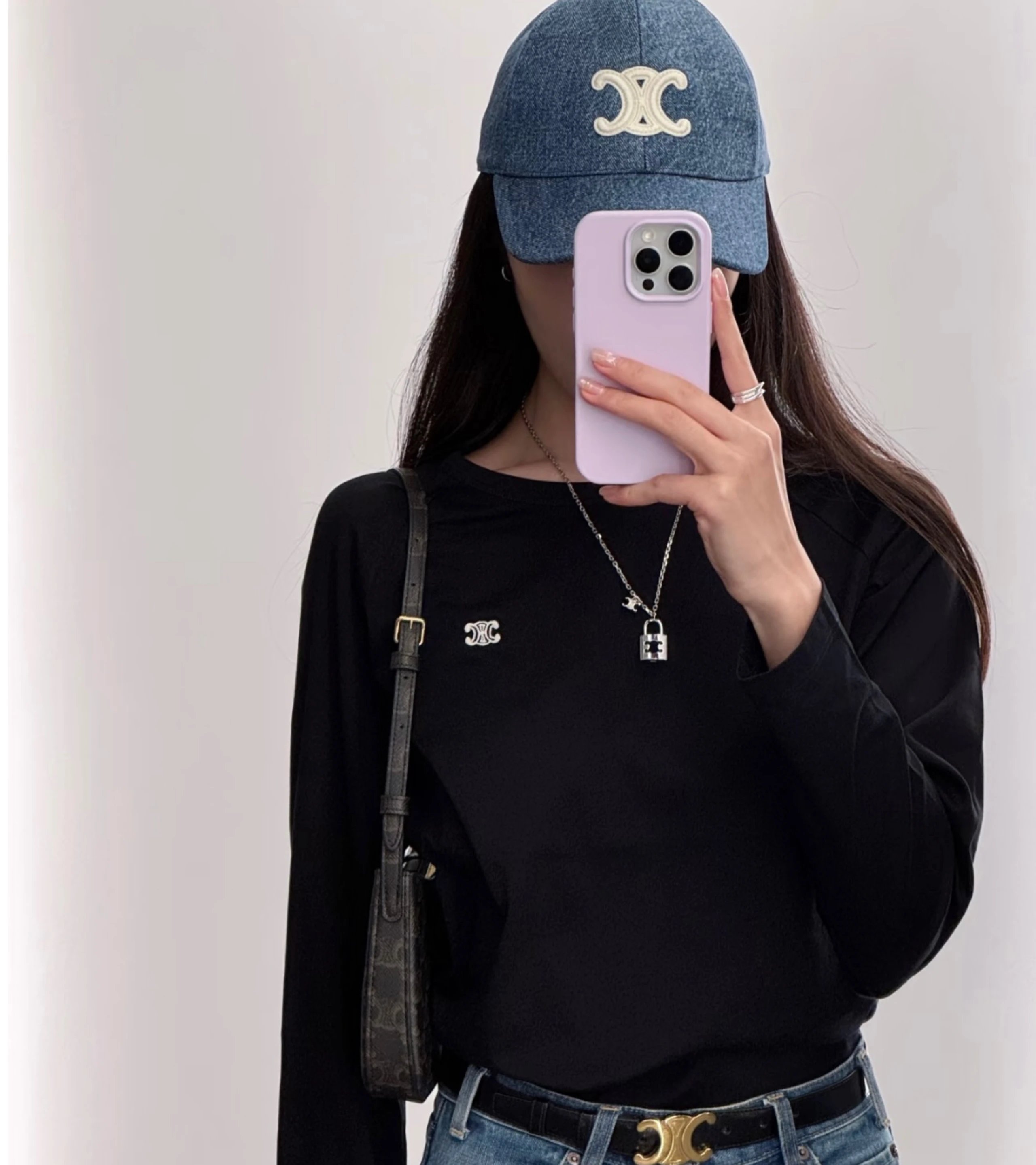 万年经典款！重磅  凯旋门刺绣logo长袖T 长绒棉  男女同款 经典百搭休闲T恤