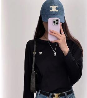 万年经典款！重磅  凯旋门刺绣logo长袖T 长绒棉  男女同款 经典百搭休闲T恤