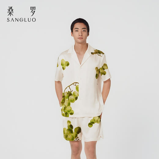桑罗葡萄系列睡衣男士短套装25年春夏新品可外穿家居服情侣款 商品图3