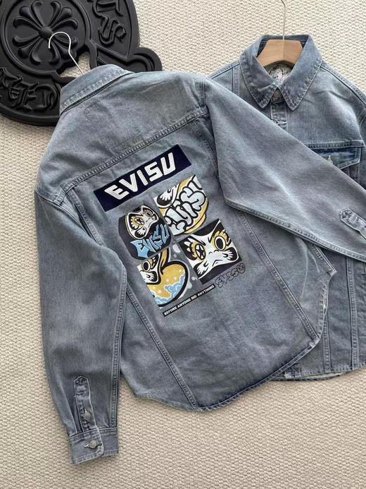 【ss1】男子新款重工工艺牛仔长袖衬衫外套！！ 商品图2
