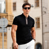 【DKP】大依优型大码男装夏季半拉链短袖POLO衫翻领休闲透气商务T恤上衣 商品缩略图1