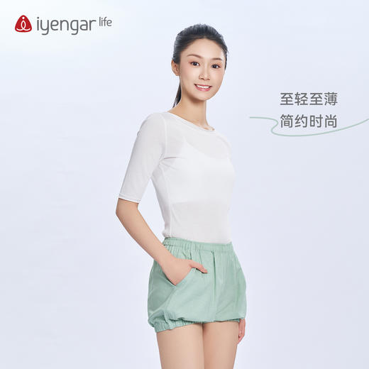 艾扬格 life C1226瑜伽简约五分袖T恤  短袖 至轻至薄 简约时尚透气清爽告别闷热 商品图1