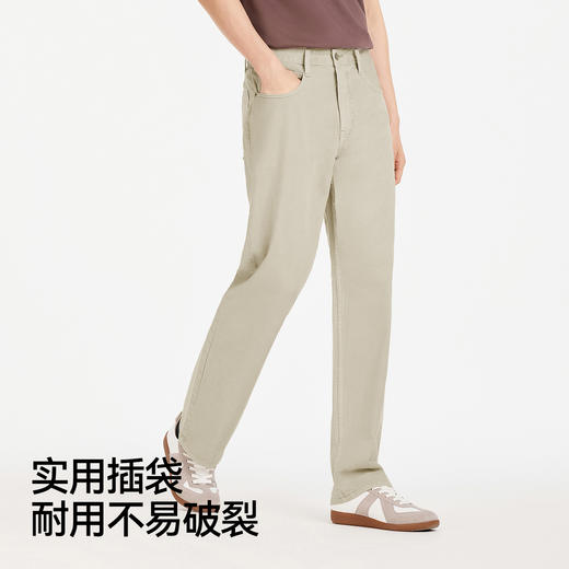 森柔|森马牛仔裤男夏季美式宽松舒适直筒裤复古水洗薄款纯棉长裤 商品图3