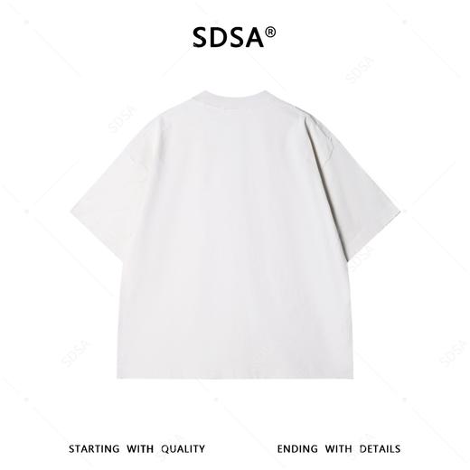 SDSA男装2026新款高贵轻奢小众简约短袖T恤撞色印花字母圆领百搭 商品图4
