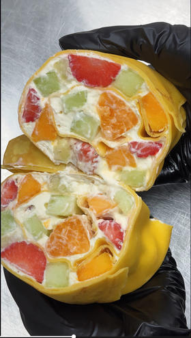 什锦水果大大毛巾卷