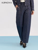 【商场同款】阿菁娜春季新款棉汉麻混纺弯刀裤耐磨挺括吸湿不闷自然褶皱松弛感A30Q110006 商品缩略图4