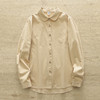 原单货！2026精梳棉纯棉衬衫！女春秋新款圆领长袖百搭文艺打底衬衣！ 商品缩略图4