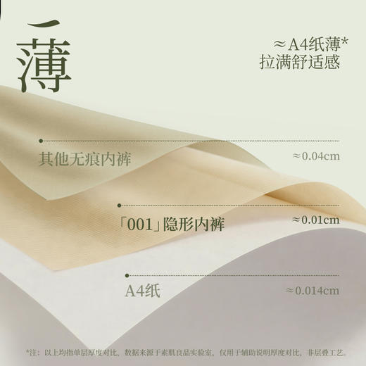 素肌良品【001隐形内裤】无痕内裤女粉底液肤色三角裤【三条装】N231 商品图5