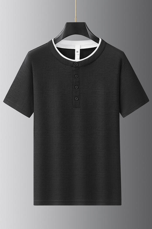 【DKP】大依优型大码男装夏季假两件圆领短袖T恤新中式休闲百搭棉质上衣 商品图5