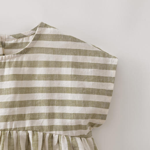 马克珍妮森系条纹女童亚麻小衫2026年夏装新款561026 商品图4