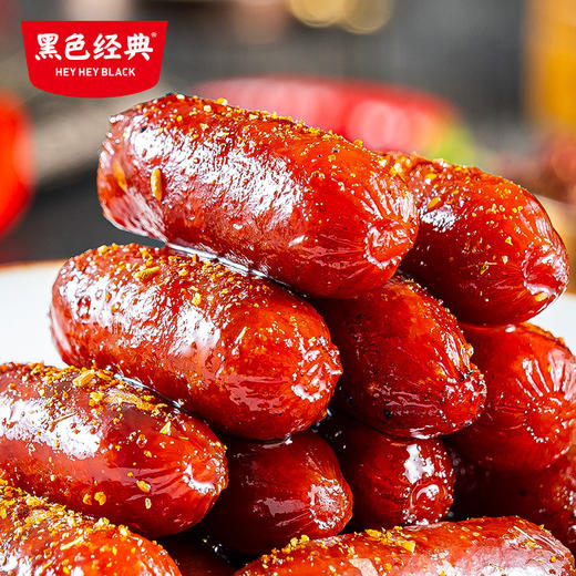黑色经典老长沙烤香肠110g零食小吃烤肠熟食原味即食肉肠小包装 商品图2