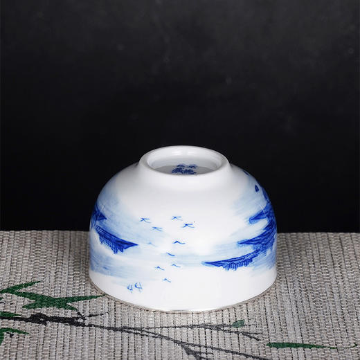 子佩集S990【归田守拙】摆件【QF002】纯银茶具青花山水茶杯纯银内胆景德镇手绘2508 商品图4