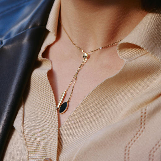 Black Eyes黑眼系列｜黑眼睛细长项链 商品图4