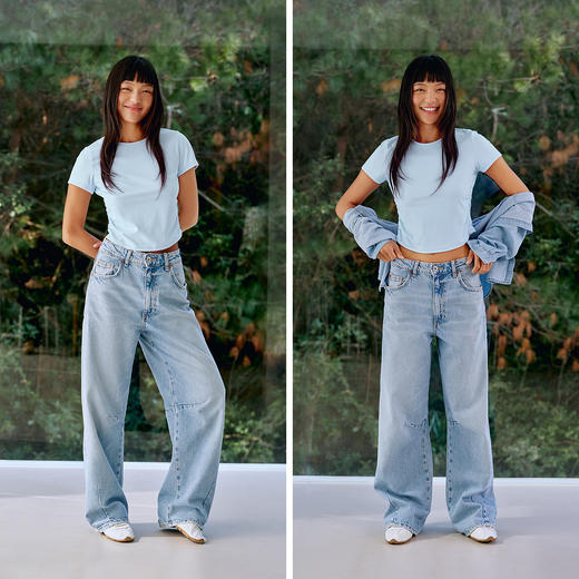 森马短袖T恤女夏季短款吸湿速干凉感修身正肩褶皱显瘦小心机上衣 商品图4