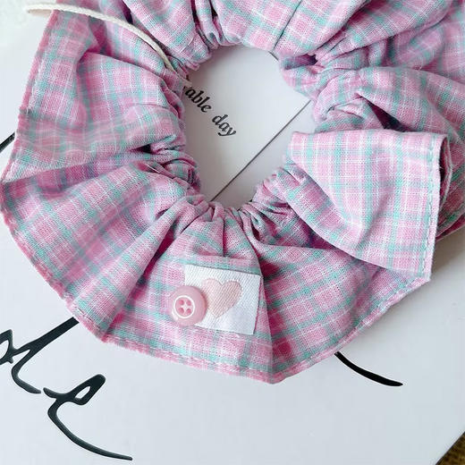 复古格纹布艺大肠发圈-纪念日百货门店同款169647803 商品图2