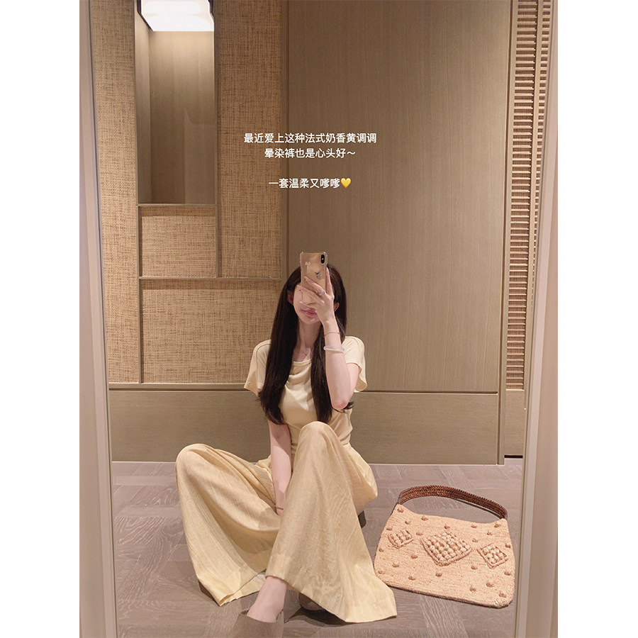 金蘑菇菇 清冷系慵懒 墨染懒懒裤2.0 /炒色工艺 巨垂显瘦