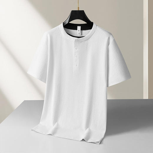 【DKP】大依优型大码男装夏季假两件圆领短袖T恤新中式休闲百搭棉质上衣 商品图2