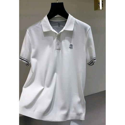 夏季新款高级透气商务休闲撞色袖短袖翻领上衣   YH-6337 商品图0