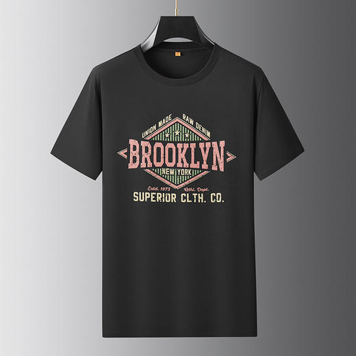 【DWP】大依优型大码男装夏季印花短袖T恤圆领休闲纯棉质百搭短袖上衣 商品图4