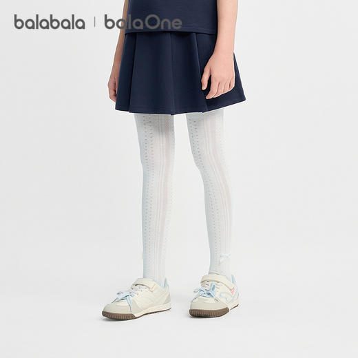 巴拉巴拉儿童连裤袜夏季新款网眼透气薄女童打底袜舞蹈袜甜美提花 商品图1