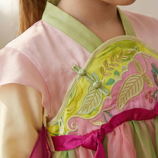 年衣童装汉服裙女童25年秋季新款中式国风改良汉服长袖连衣裙礼服花火虹心汉服裙N1253401D02 商品图3